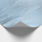 Papier Cadeau Marbre bleu parties scintillant moderne et élégant (Coin)