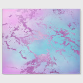 Papier Cadeau Marbre bleu rose violet de luxe (Plat)