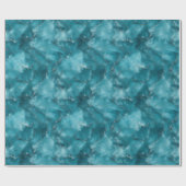 Papier Cadeau Marbre Bleu Turquoise  (Plat)