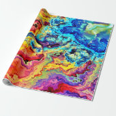 Papier Cadeau Marbre coloré brillant (Déroulé)