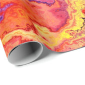 Papier Cadeau Marbre coloré brillant (Coin rond)