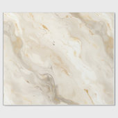 Papier Cadeau Marbre Crème Pastel Or (Plat)