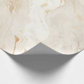 Papier Cadeau Marbre Crème Pastel Or (Coin)