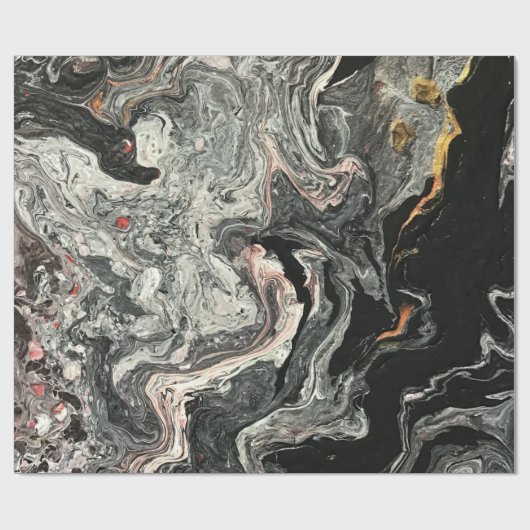 Papier Cadeau Marbre de fluide d'agate (Plat)