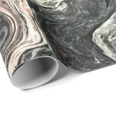 Papier Cadeau Marbre de fluide d'agate (Coin rond)