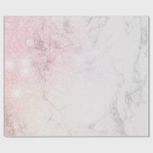 Papier Cadeau Marbre de luxe avec parties scintillant rose (Plat)