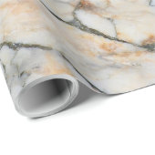 Papier Cadeau Marbre de luxe Texture-37 d'or (Coin rond)