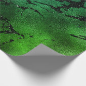 Papier Cadeau Marbre de verre noir Imprimer Abstrait Tropical Me (Coin)