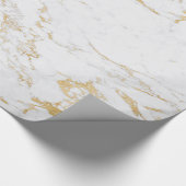 Papier Cadeau Marbre d'huile d'or Sparkle de luxe (Coin)