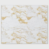 Papier Cadeau Marbre d'huile d'or Sparkle de luxe (Plat)