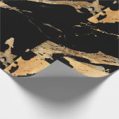 Papier Cadeau Marbre doré noir (Coin)