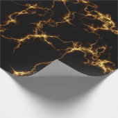 Papier Cadeau Marbre élégant style3 - or noir (Coin)