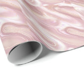 Papier Cadeau Marbre élégant : texture or rose (Coin rond)