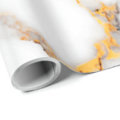 Papier Cadeau Marbre Faux dans le blanc beige et gris (Coin rond)