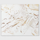 Papier Cadeau Marbre faux or vein lapis blanc élégant chic (Plat)