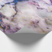 Papier Cadeau Marbre gris avec Parties scintillant bleue (Coin)