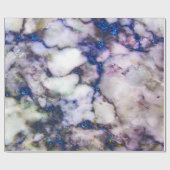 Papier Cadeau Marbre gris avec Parties scintillant bleue (Plat)