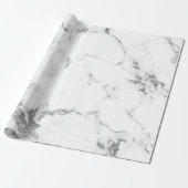 Papier Cadeau Marbre gris blanc Argent Carrara Pierre Abstarté (Déroulé)