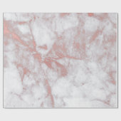 Papier Cadeau Marbre gris rose blanc Brosses brillantes Pierre b (Plat)