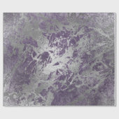 Papier Cadeau Marbre gris-violet argenté Brillant en métal (Plat)