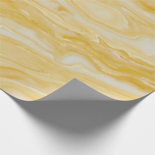 Papier Cadeau Marbre jaune (Coin)