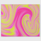 Papier Cadeau Marbre jaune et rose (Plat)
