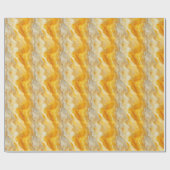 Papier Cadeau Marbre Jaune Foncé et Jaune Clair (Plat)