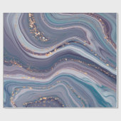 Papier Cadeau Marbre liquide coloré (Plat)