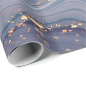 Papier Cadeau Marbre liquide coloré (Coin rond)