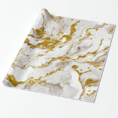 Papier Cadeau Marbré Mable Élégant Chic (Déroulé)