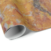 Papier Cadeau Marbre moderne Brown Faux (Coin rond)