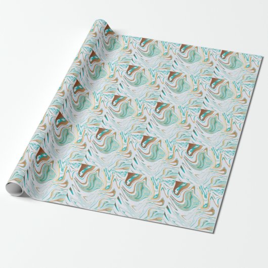 Papier Cadeau Marbre moderne : Design de Texture de luxe (Déroulé)