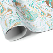 Papier Cadeau Marbre moderne : Design de Texture de luxe (Coin rond)