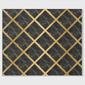 PAPIER CADEAU MARBRE NOIR D'OR MARBRE D'ANNIVERSAIRE MARIAGE WRA (Plat)