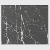 Papier Cadeau Marbre noir et gris clair Motif (Plat)
