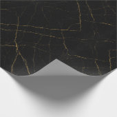 Papier Cadeau Marbre noir et or (Coin)