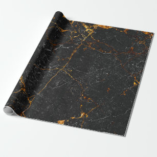 Papier Cadeau Marbre noir texture arrière - plan, marbre naturel