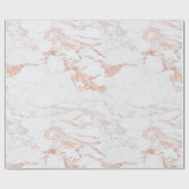 Papier Cadeau Marbre or Rose de luxe (Plat)