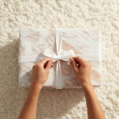 Papier Cadeau Marbre Or Rose en cuivre chic de luxe