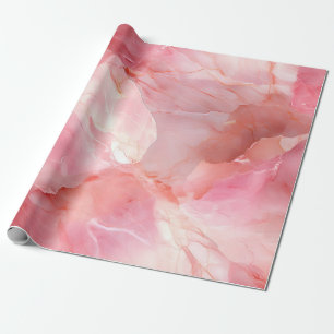 Papier Cadeau Marbre Pastel rose