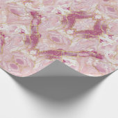 Papier Cadeau Marbre Quartz Rose Clair (Coin)