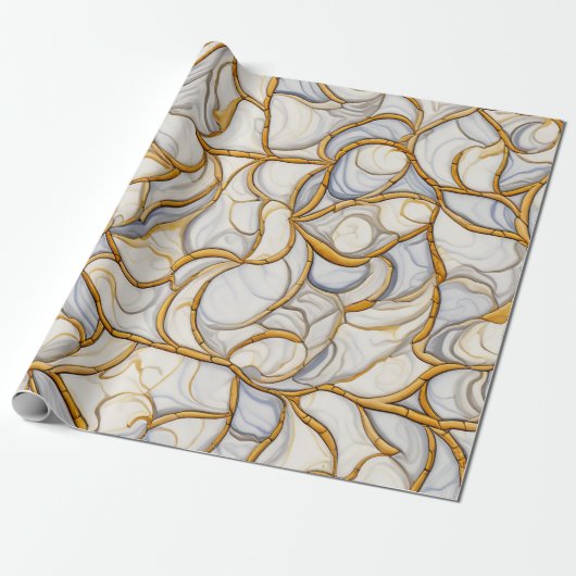 Papier Cadeau Marbre romain classique (Déroulé)