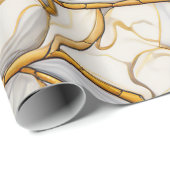 Papier Cadeau Marbre romain classique (Coin rond)