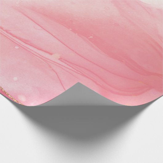 Papier Cadeau Marbre rose avec Parties scintillant Tout usage  (Coin)