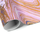 Papier Cadeau Marbre rose contemporain Abstrait (Coin rond)