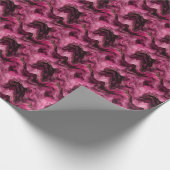 Papier Cadeau Marbre Rose Foncé & Or (Coin)