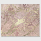 Papier Cadeau Marbre rose Rose brillant brillant étincelle en po (Plat)