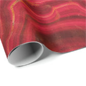 Papier Cadeau Marbre rouge (Coin rond)