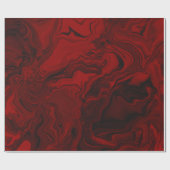 Papier Cadeau Marbre rouge et noir classique (Plat)