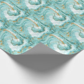 Papier Cadeau Marbre texture décorative, peinture artistique abs (Coin)